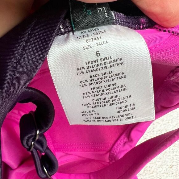 Aqua Green Women's Pink Ombre Sweetheart One Piece Swimsuit Size 6 - Picture 10 of 10